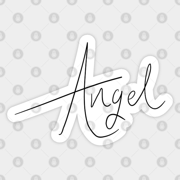 Angel Shirt Handwritten Design Sticker by phoxydesign